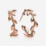 Olive Leaf Hoop Earrings