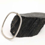 Italian Luxe Square Swarovski Studded Kada in 925 Sterling Silver - Image 2