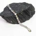 Italian Heritage Baguette-Cut Cubic Zirconia Tennis Bracelet in 925 Sterling Silver - Image 2