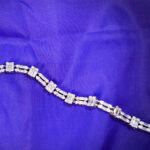 Italian Heritage Baguette-Cut Cubic Zirconia Tennis Bracelet in 925 Sterling Silver