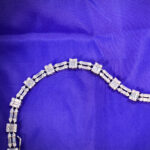 Sleek Modernist Enamel Accent Gents Link Bracelet in 925 Sterling Silver