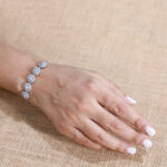 Three Solitaire Swarovski Crystal Studded Mangalsutra Bracelet in 925 Sterling Silver