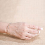 Dual Star Solitaire Swarovski Crystal Studded Mangalsutra Bracelet in 925 Sterling Silver