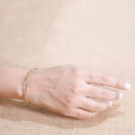 Tri-Color Twisted Silhouette Bracelet in 925 Sterling Silver