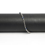 Minimalist Blue Evil Eye Delicate Chain Bracelet in 925 Sterling Silver - Image 2