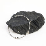 Hearts & Flat Ball Charm Interlocking Kada Bracelet in 925 Sterling Silver